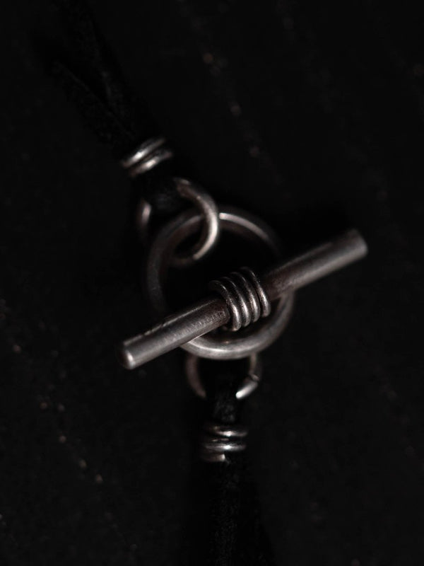 Horsebit Leather Necklace [Silver925] - PRY