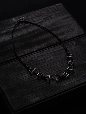 Horsebit Leather Necklace [Silver925] - PRY