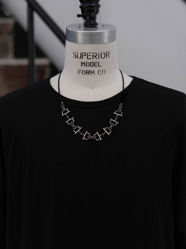 Horsebit Leather Necklace [Silver925] - PRY