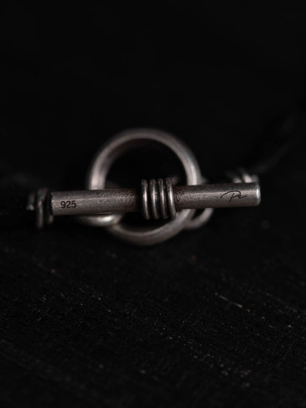 Horsebit Leather Necklace [Silver925] - PRY