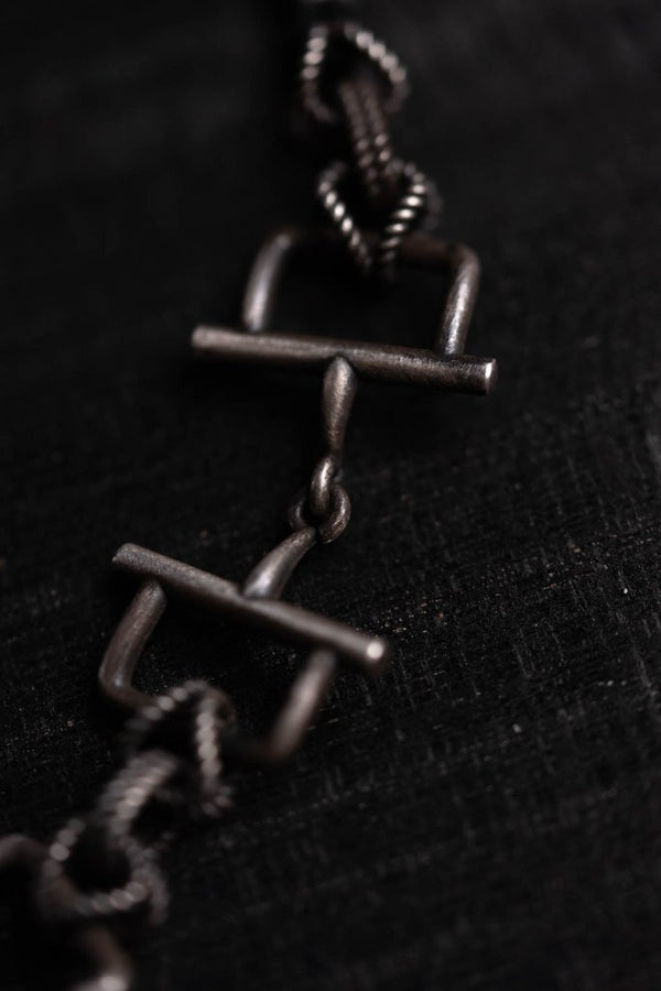 Horsebit Leather Necklace [Silver925] - PRY