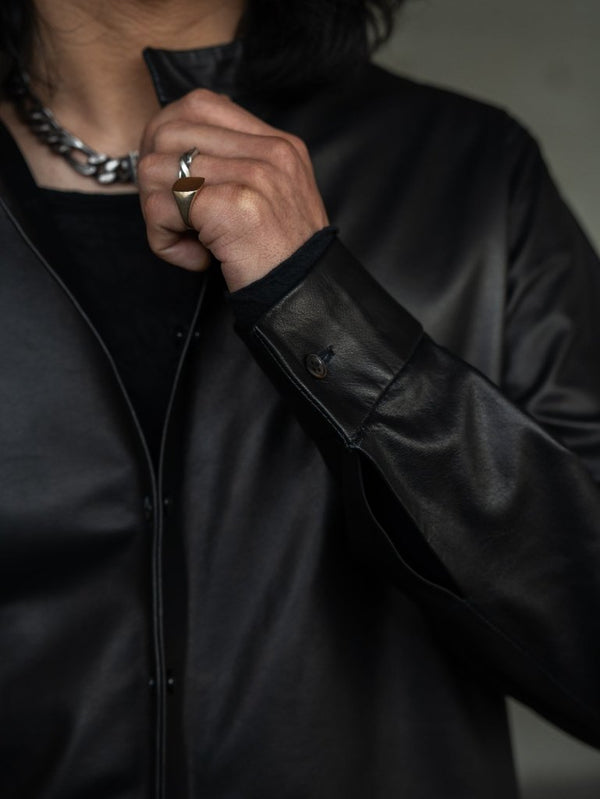 Inverto - Seam Reversible Leather Jacket - PRY