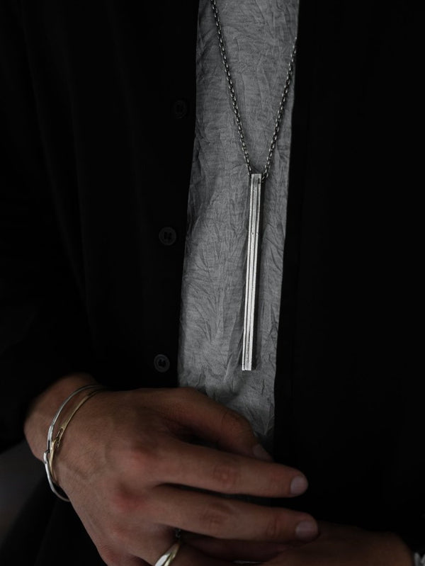 Layered Bar Necklace [slv925] - PRY