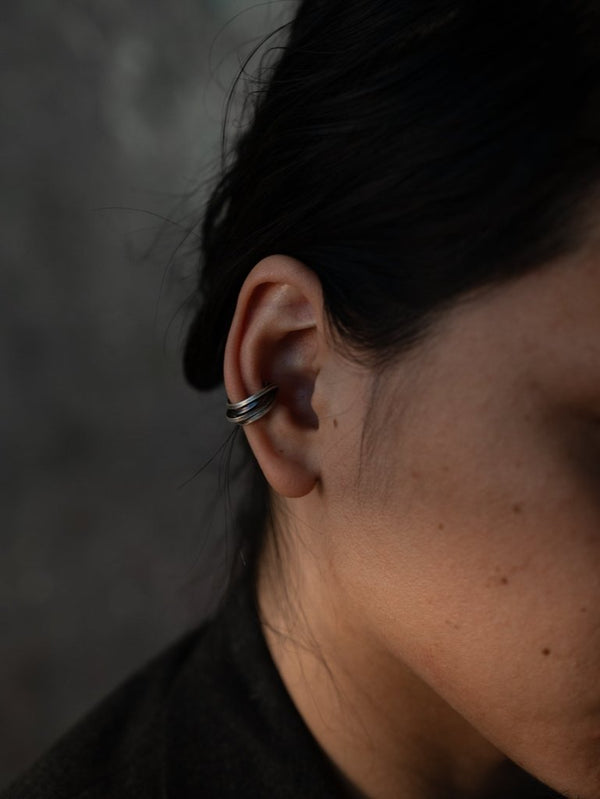 Layered Helix Ear Cuff [slv925] - PRY