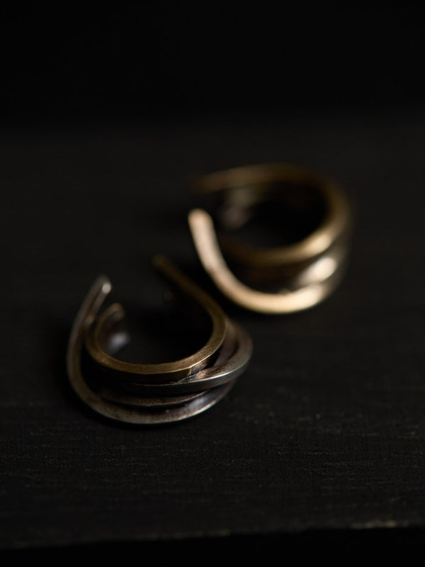 Layered Helix Ear Cuff [slv925+k10] - PRY