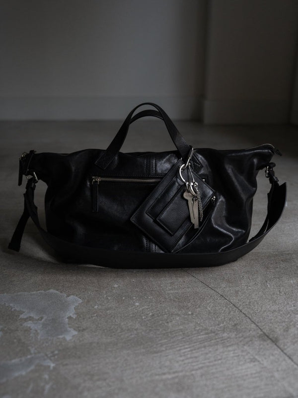 Leather Front Zip Travel Bag - PRY