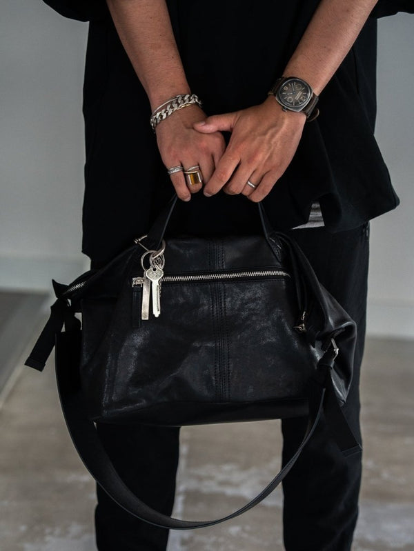 Leather Front Zip Travel Bag - PRY