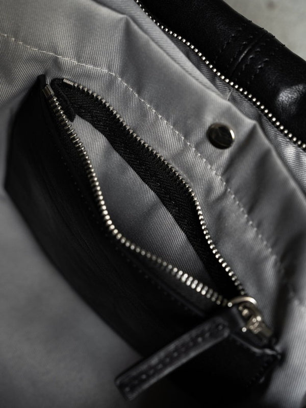 Leather Front Zip Travel Bag - PRY
