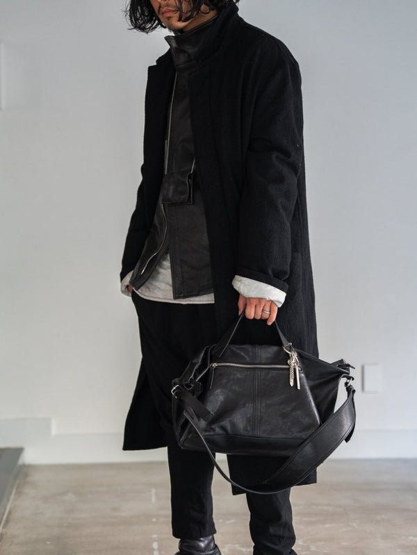 Leather Front Zip Travel Bag - PRY