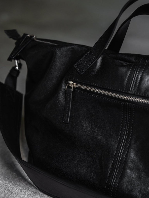 Leather Front Zip Travel Bag - PRY