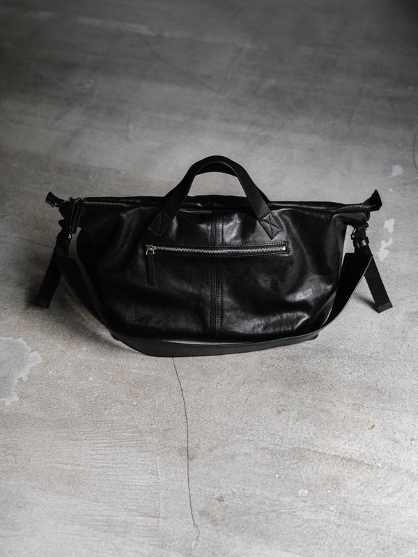 Leather Front Zip Travel Bag - PRY