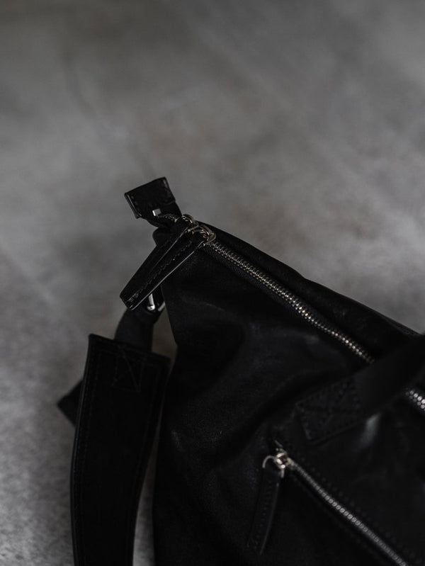 Leather Front Zip Travel Bag - PRY