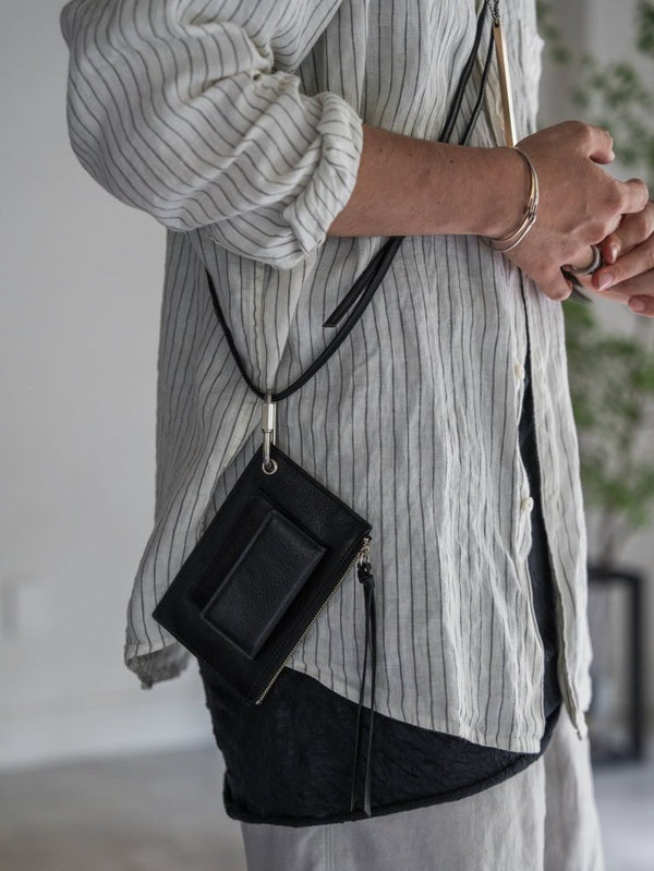 Leather Shoulder Wallet [HIMEJI LEATHER] - PRY