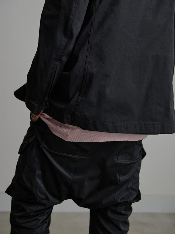 Modal Cotton Layered U - neck T-shirt【ASH PINK】 - PRY