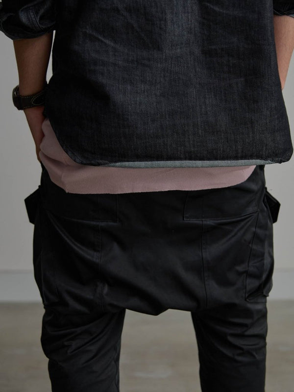 Modal Cotton Layered U - neck T-shirt【ASH PINK】 - PRY