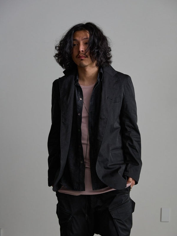 Modal Cotton Layered U - neck T-shirt【ASH PINK】 - PRY