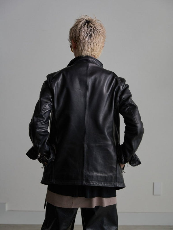 Modal Cotton Layered U - neck T-shirt【BLACK】 - PRY