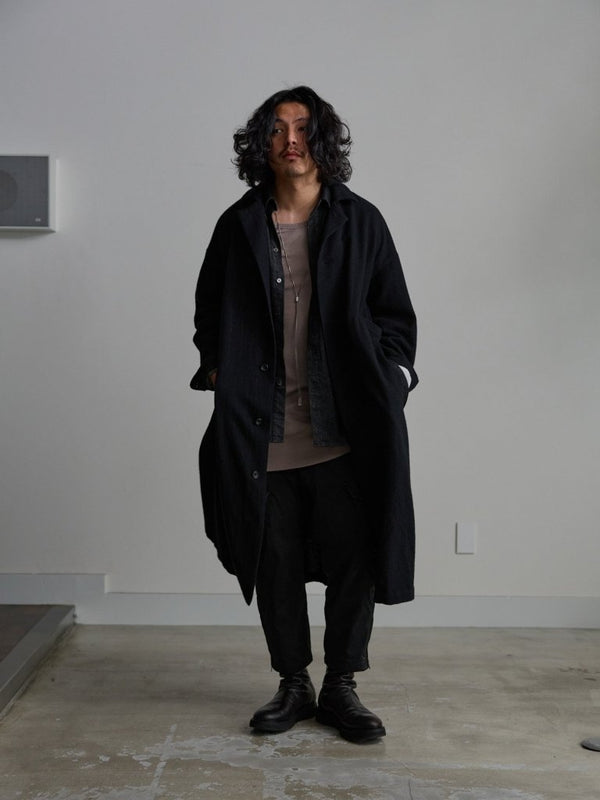 Modal Cotton Layered U - neck T-shirt【TAUPE】 - PRY