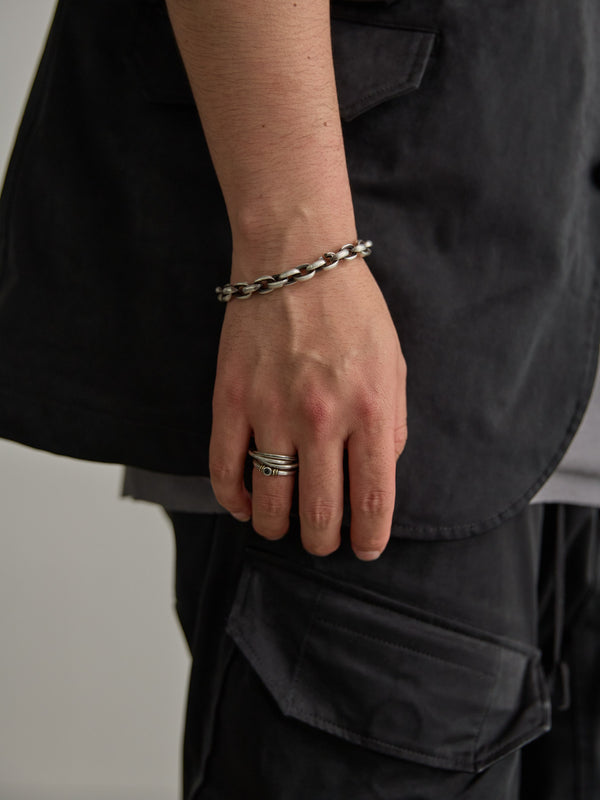 Slit Trinity Ring  [slv925+k10]