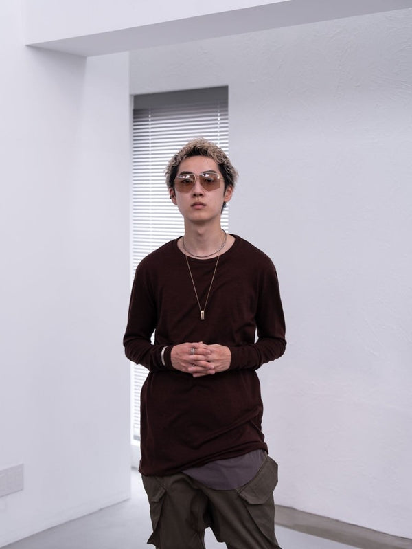 NIKKE Wool Layered L/S T-shirt [AUBURN] - PRY