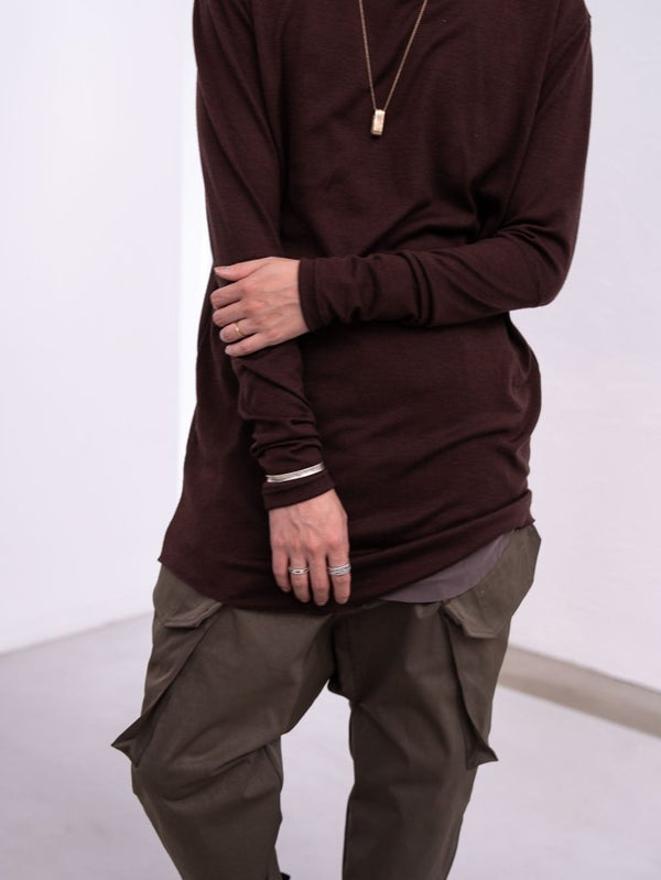 NIKKE Wool Layered L/S T-shirt [AUBURN] - PRY