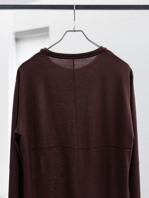 NIKKE Wool Layered L/S T-shirt [AUBURN] - PRY