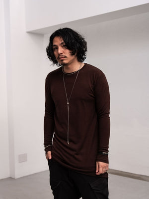 NIKKE Wool Layered L/S T-shirt [AUBURN] - PRY