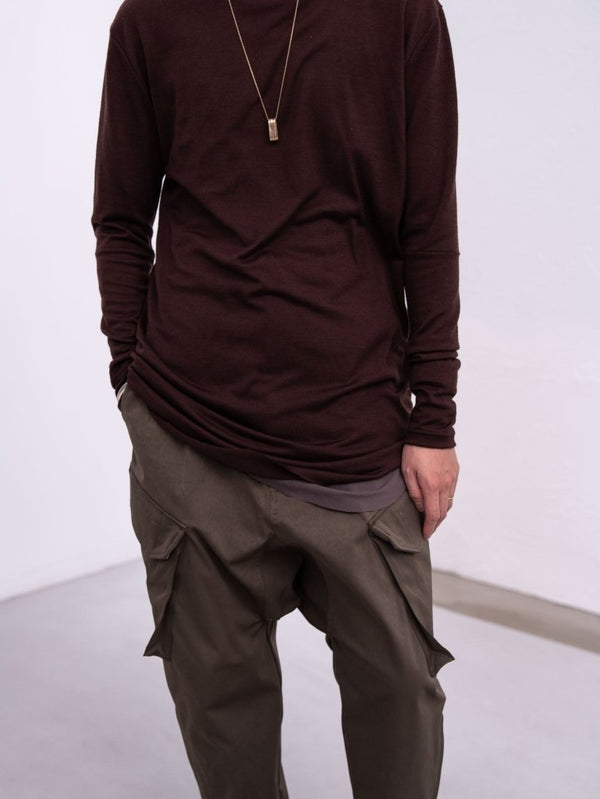 NIKKE Wool Layered L/S T-shirt [AUBURN] - PRY