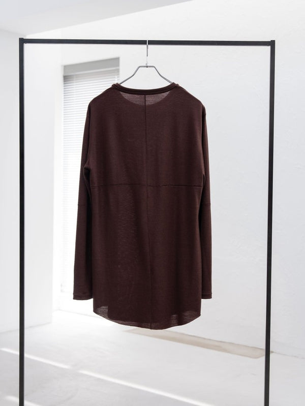 NIKKE Wool Layered L/S T-shirt [AUBURN] - PRY