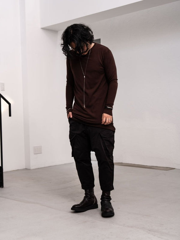 NIKKE Wool Layered L/S T-shirt [AUBURN] - PRY