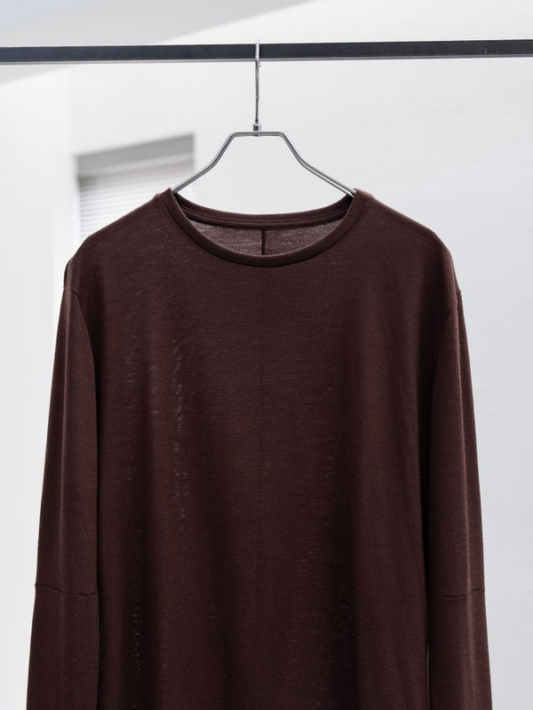 NIKKE Wool Layered L/S T-shirt [AUBURN] - PRY