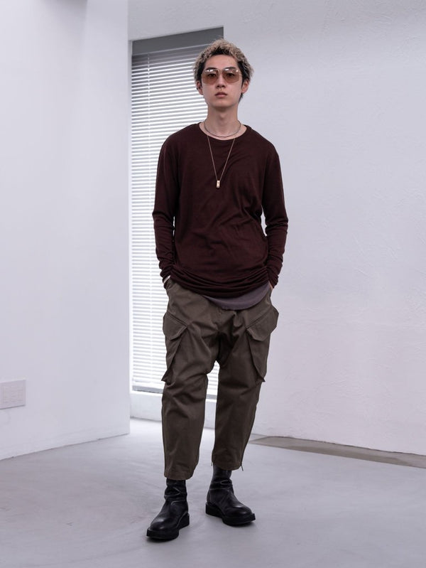 NIKKE Wool Layered L/S T-shirt [AUBURN] - PRY