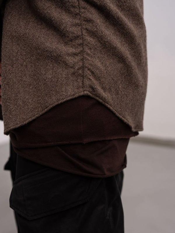 NIKKE Wool Layered L/S T-shirt [AUBURN] - PRY