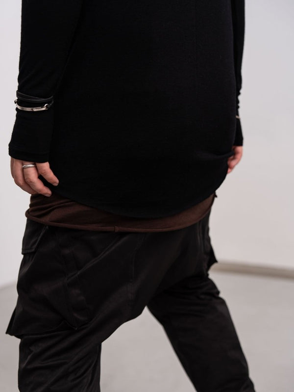 NIKKE Wool Layered L/S T-shirt [BLACK] - PRY