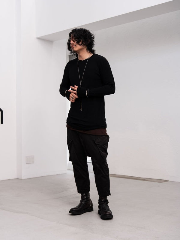 NIKKE Wool Layered L/S T-shirt [BLACK] - PRY