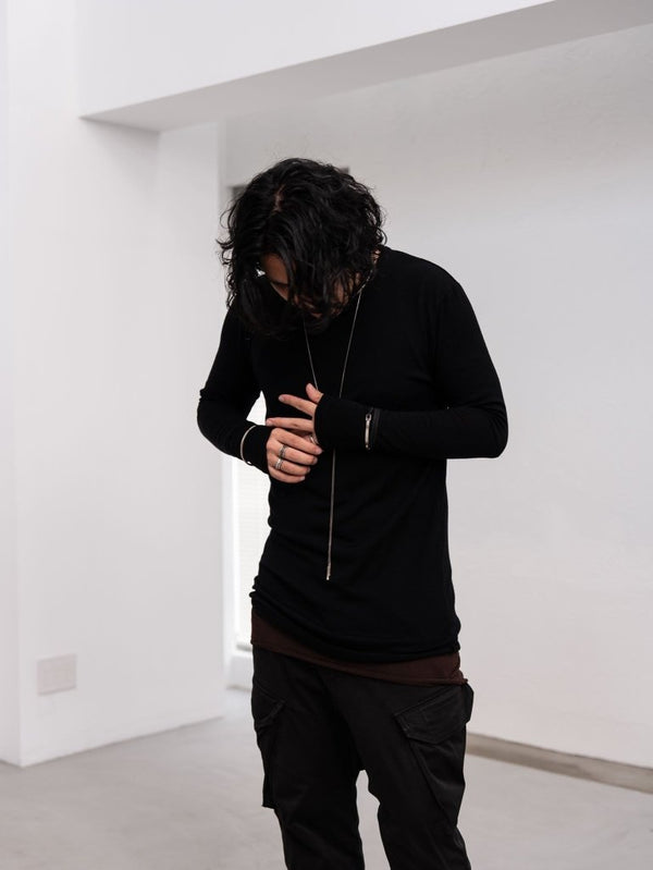 NIKKE Wool Layered L/S T-shirt [BLACK] - PRY