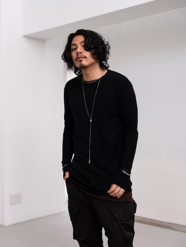 NIKKE Wool Layered L/S T-shirt [BLACK] - PRY