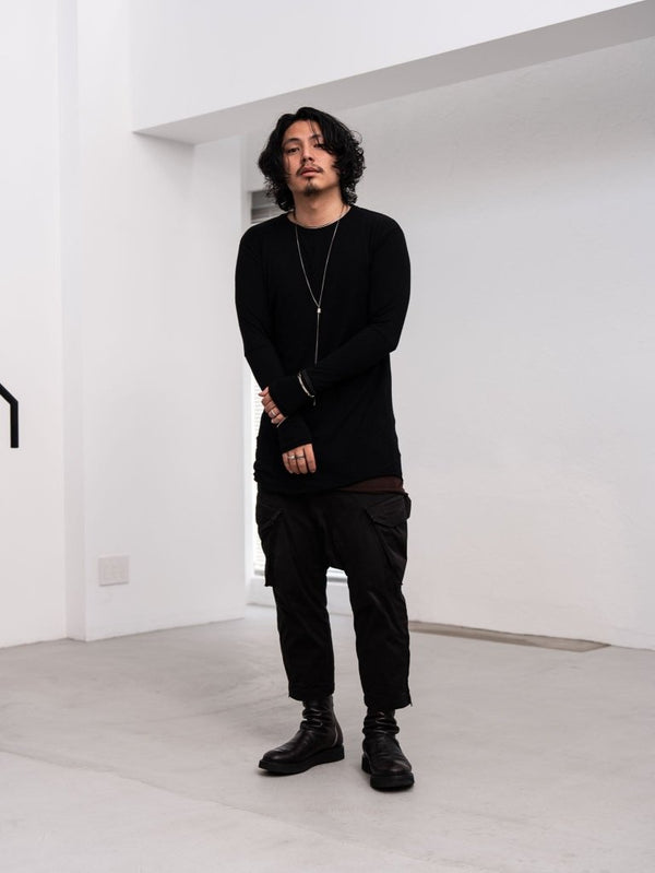 NIKKE Wool Layered L/S T-shirt [BLACK] - PRY