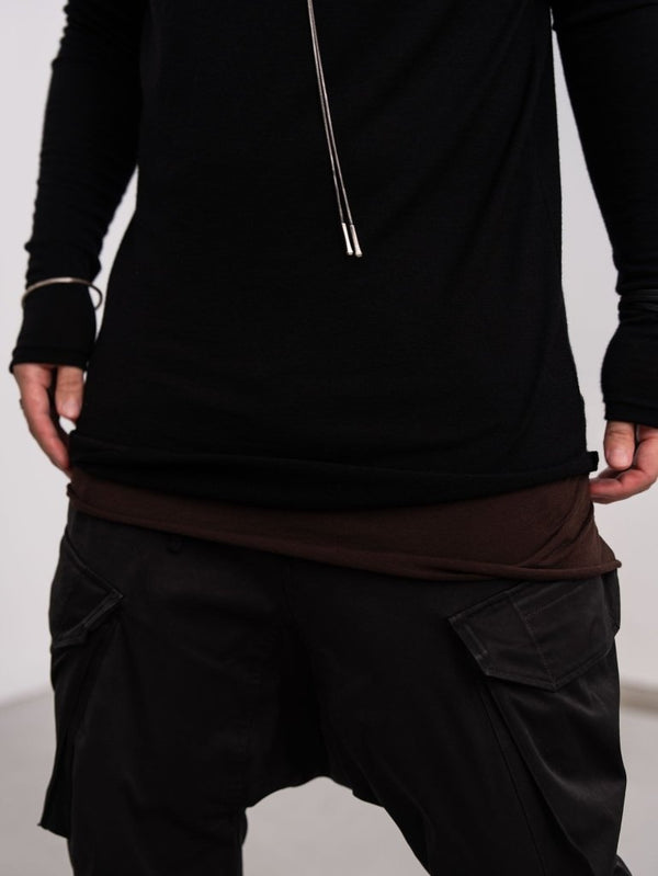 NIKKE Wool Layered L/S T-shirt [BLACK] - PRY