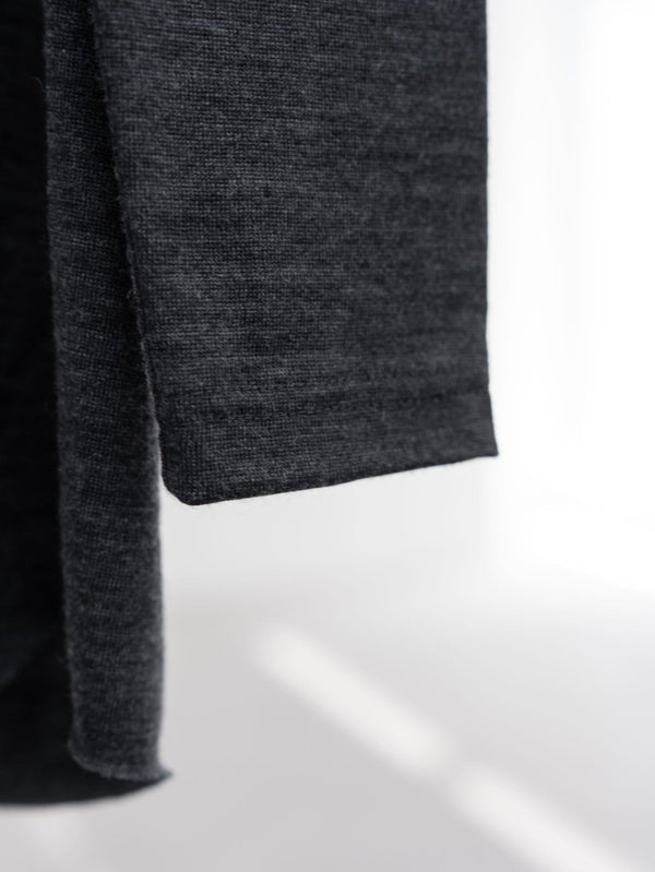 NIKKE Wool Layered L/S T-shirt [CHARCOAL] - PRY