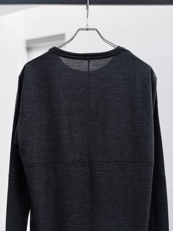 NIKKE Wool Layered L/S T-shirt [CHARCOAL] - PRY