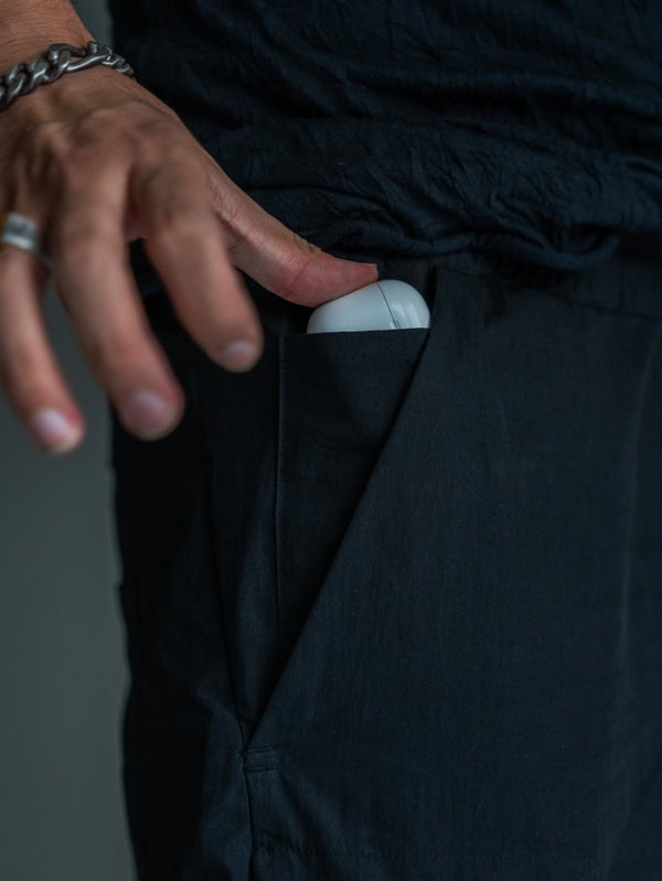 Nomad Sarouel Cargo Shorts【BLACK】 - PRY