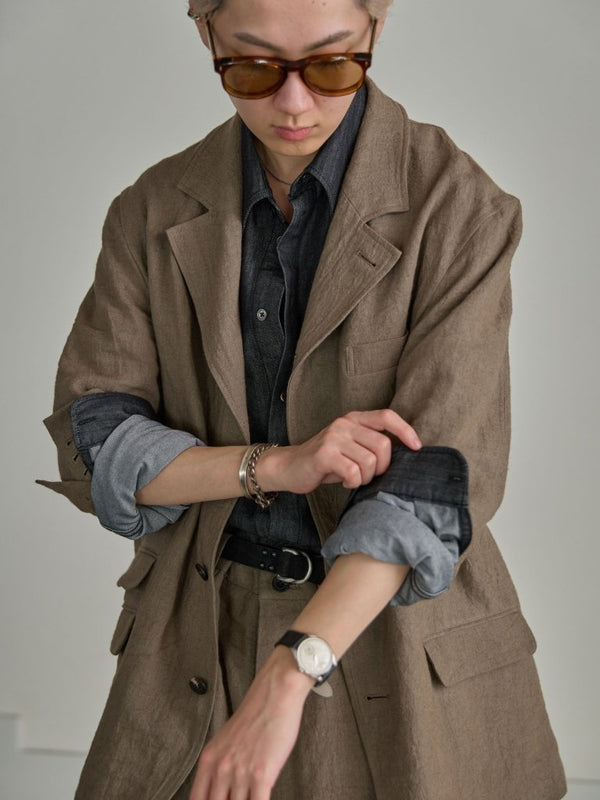 【アーカイブ販売】PGND. / DENIM DRESS SHIRT 001 - PRY