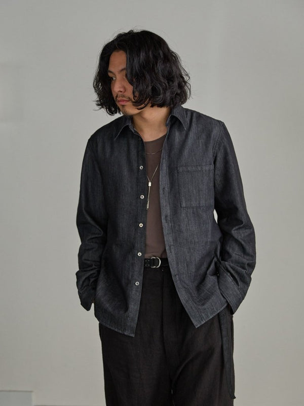 【アーカイブ販売】PGND. / DENIM DRESS SHIRT 001 - PRY