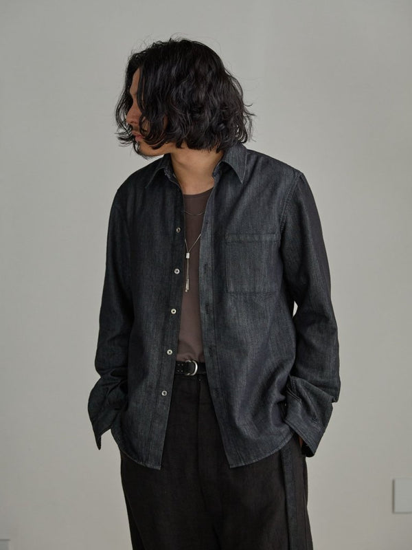 【アーカイブ販売】PGND. / DENIM DRESS SHIRT 001 - PRY