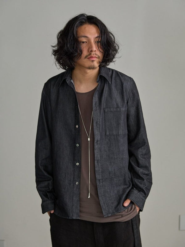 【アーカイブ販売】PGND. / DENIM DRESS SHIRT 001 - PRY