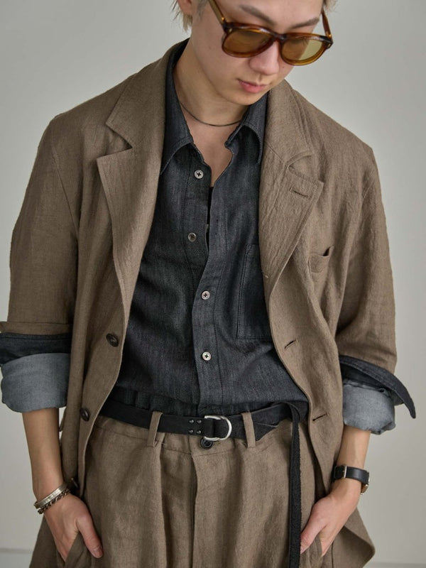 【アーカイブ販売】PGND. / DENIM DRESS SHIRT 001 - PRY