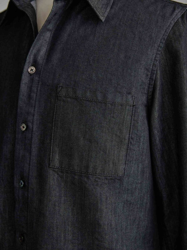 【アーカイブ販売】PGND. / DENIM DRESS SHIRT 001 - PRY