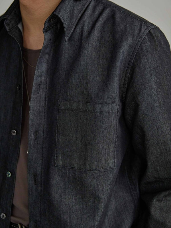 【アーカイブ販売】PGND. / DENIM DRESS SHIRT 001 - PRY