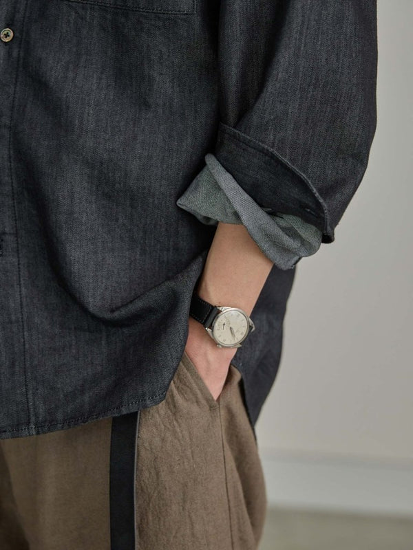 【アーカイブ販売】PGND. / DENIM DRESS SHIRT 001 - PRY